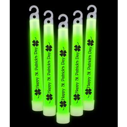 20 Wholesale 6 Inch St. Patrick's Day Glow StickS- Green