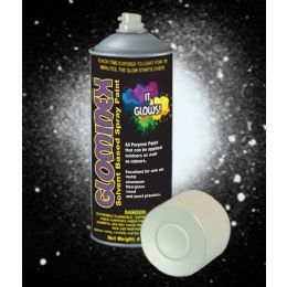 12 Wholesale Glominex Glow Spray Paint 4 Oz - White