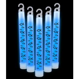 20 Wholesale 6 Inch Religious Fish Glow StickS- Blue