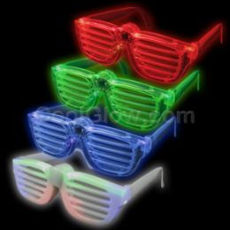 12 Wholesale Led Rock Star Slotted Shades - Assorted