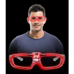 144 Wholesale Led Sound Activated Eye GlasseS- Red