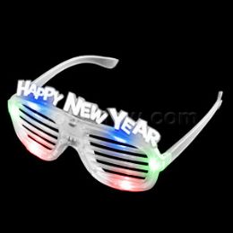 72 Wholesale Led New Year Slotted Shades - Multicolor