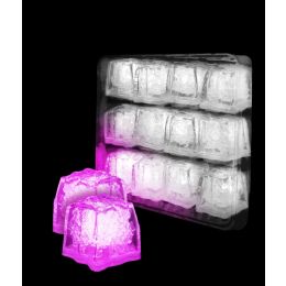 24 Wholesale Led Litecubes Brand Ice Cubes - Pink