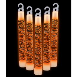 25 Pieces 6 Inch Tiger Imprints Glow StickS-Orange - LED Party Supplies