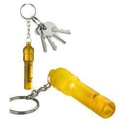400 Wholesale Led Whistle Key ChaiN- Yellow