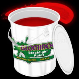 Glominex Blacklight Uv Reactive Paint Gallon - Red - LED Party Supplies