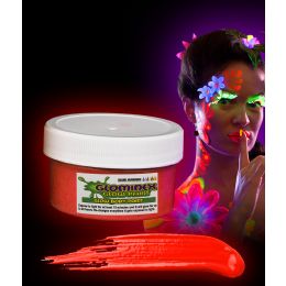 48 Wholesale Glominex Glow Body Paint 2oz Jar - Red