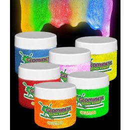 4 Wholesale Glominex Glitter Glow Paint 4 Oz Jars - Assorted
