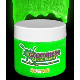 6 Wholesale Glominex Glitter Glow Paint Pint - Green