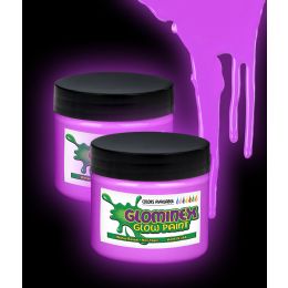 48 Wholesale Glominex Glow Paint 2 Oz Jar - Purple