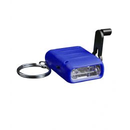 500 Wholesale Led Cranking Flashlight Key ChaiN- Blue
