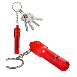 400 Wholesale Led Whistle Key ChaiN- Red