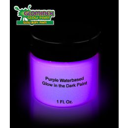 72 Wholesale Glominex Glow Body Paint 1oz Jar - Purple