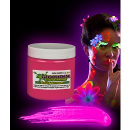 24 Wholesale Glominex Glow Body Paint 4oz Jar - Pink