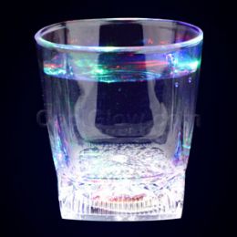 96 Pieces Led 10oz Liquid Activated Square Bottom Whiskey Glass - Multicolor - LED Party Supplies