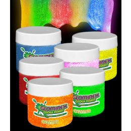 2 Wholesale Glominex Glitter Glow Paint 8 Oz Jars - Assorted