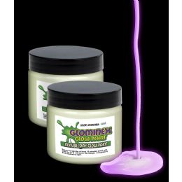 48 Wholesale Glominex Glow Paint 2 Oz Jar - Invisible Day Purple