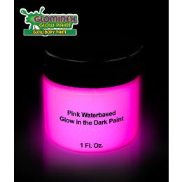 72 Wholesale Glominex Glow Body Paint 1oz Jar - Pink