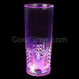 48 Wholesale Led 9oz Liquid Activated Crystal Highball Glass - Multicolor