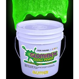 Wholesale Glominex Glitter Glow Paint Gallon - Green