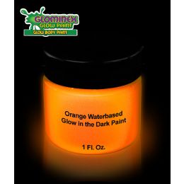 72 Wholesale Glominex Glow Body Paint 1oz Jar - Orange