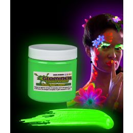 24 Wholesale Glominex Glow Body Paint 4oz Jar - Green