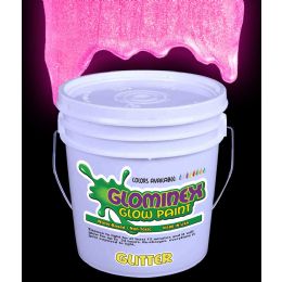 Glominex Glitter Glow Paint Gallon - Pink - LED Party Supplies