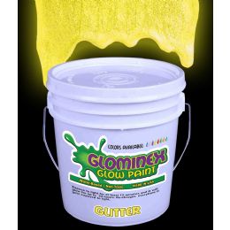 Wholesale Glominex Glitter Glow Paint Gallon - Yellow