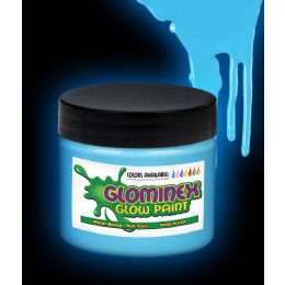 6 Wholesale Glominex Glow Paint Pint - Blue