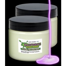 6 Wholesale Glominex Glow Paint Pint - Invisible Day Purple