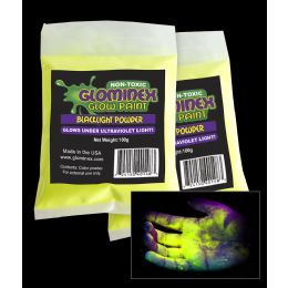 6 Pieces Blacklight Powder 100 Grams - Assorted - LED Party Supplies