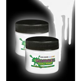 24 Pieces Glominex Glow Paint 4 Oz Jar - White - LED Party Supplies