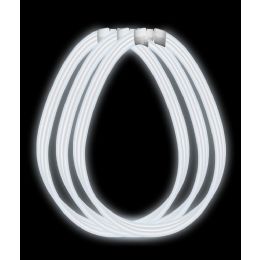 800 Wholesale 22 Inch Super Wide Glow NecklaceS- White