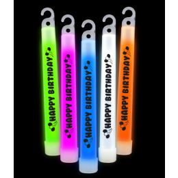20 Wholesale 6 Inch Happy Birthday Glow StickS- Assorted