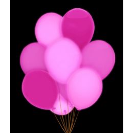 100 Wholesale Led 14 Inch Balloons - Pink 5 Pack