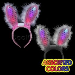 12 Pieces Led Bunny Ears Supreme - Assorted - LED Party Supplies