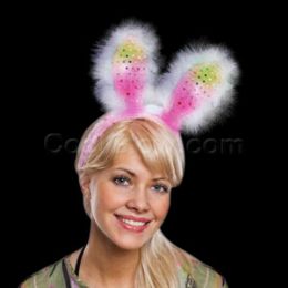 72 Pieces Led Bunny Ears Supreme - Pink - LED Party Supplies
