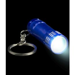 500 Pieces Mini Aluminum 3 Led Flashlight Key ChaiN- Blue - LED Party Supplies