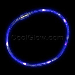 144 Wholesale Led Light Chaser Necklace - Blue