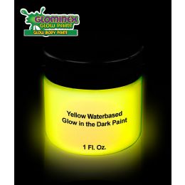 72 Wholesale Glominex Glow Body Paint 1oz Jar - Yellow