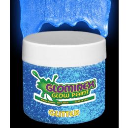 6 Wholesale Glominex Glitter Glow Paint Pint - Blue