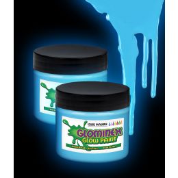 48 Wholesale Glominex Glow Paint 2 Oz Jar - Blue