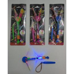 36 Wholesale 6" Flying Umbrella Propeller Toy With Blue Light