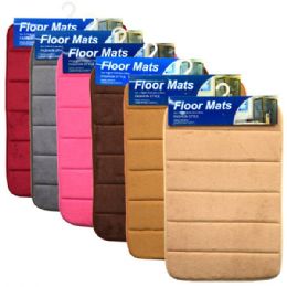 48 Pieces Floor Mats 15x23 Solid Colors - Home Accessories