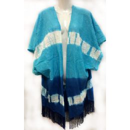 24 of Free Size Tie Dye Top Cover Up With Fringes