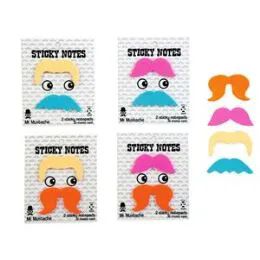 96 Units of Mr. Mustache Sticky Notes - Dry Erase