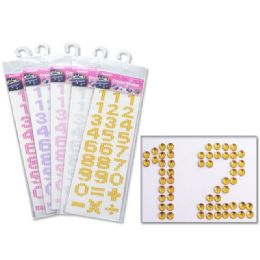 48 Wholesale Crystal Sticker Letter