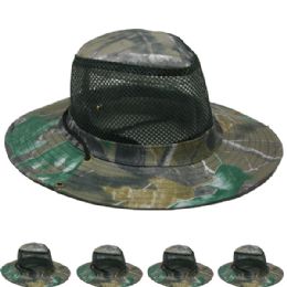 24 Wholesale Men's Netted Boonie Hat