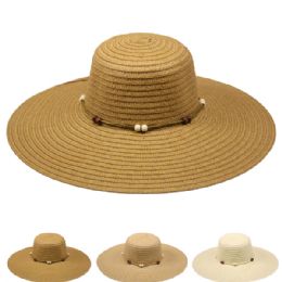 24 Pieces Exquisite Woman Summer Beach Straw Hat - Sun Hats