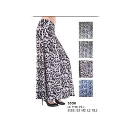 96 Wholesale Animal Print Maxi Skirt